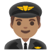 man pilot, medium skin tone